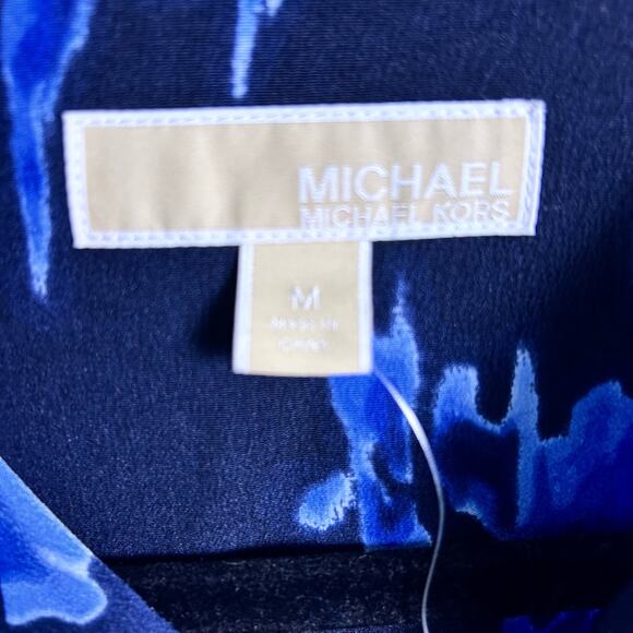 NWOT Michael Kors Navy and Blue Floral Stylish Women’s Size Medium Jumpsuit - Picture 11 of 13